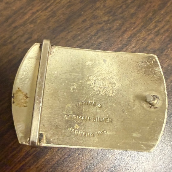 Vtg Irvine Jachens German Silver Cowboy Cowgirl Rodeo Western Belt Buckle - Picture 5 of 8